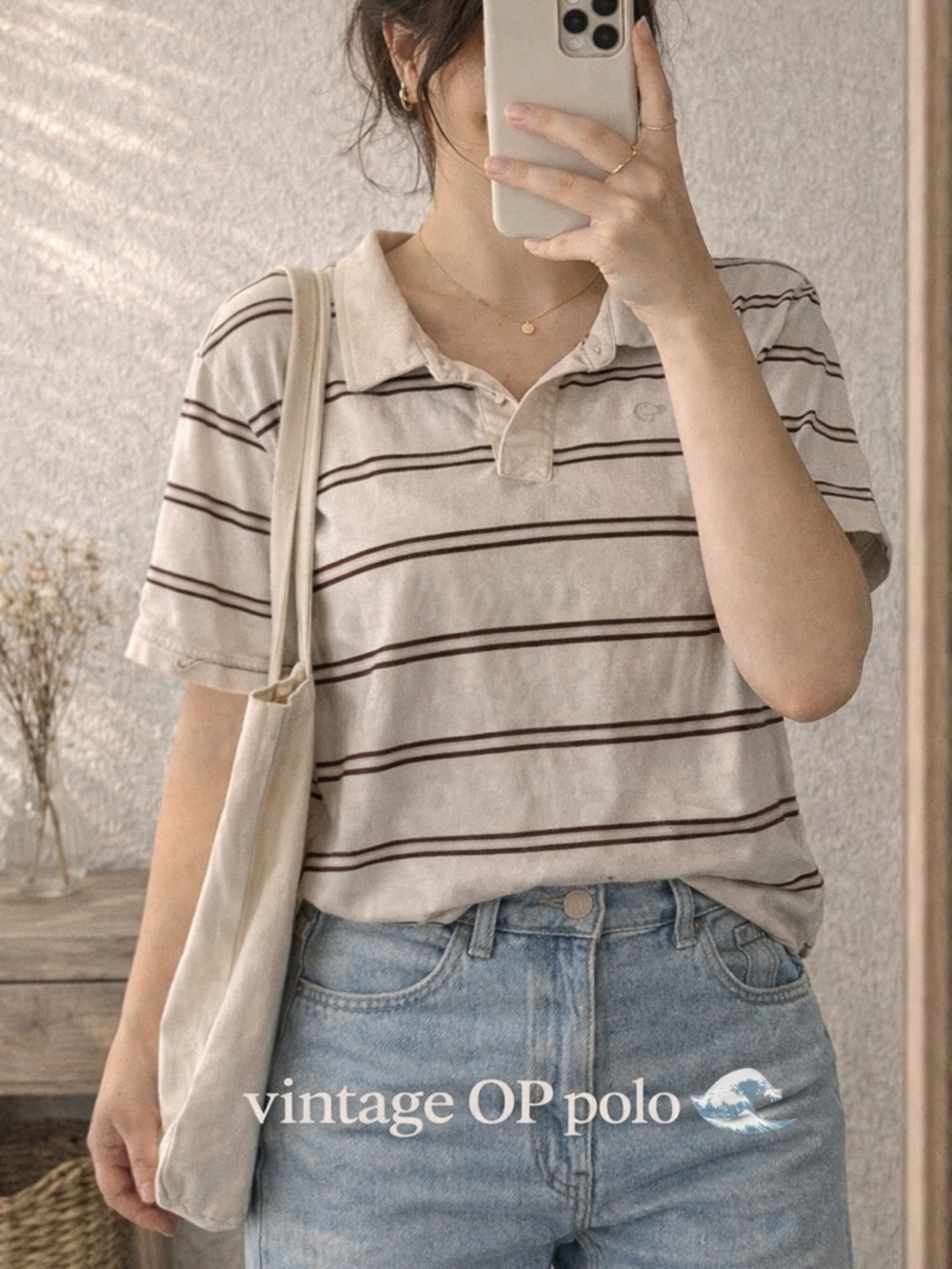 Vintage Ocean Pacific OP Striped Polo Y2K Surf Skater Tee Size L